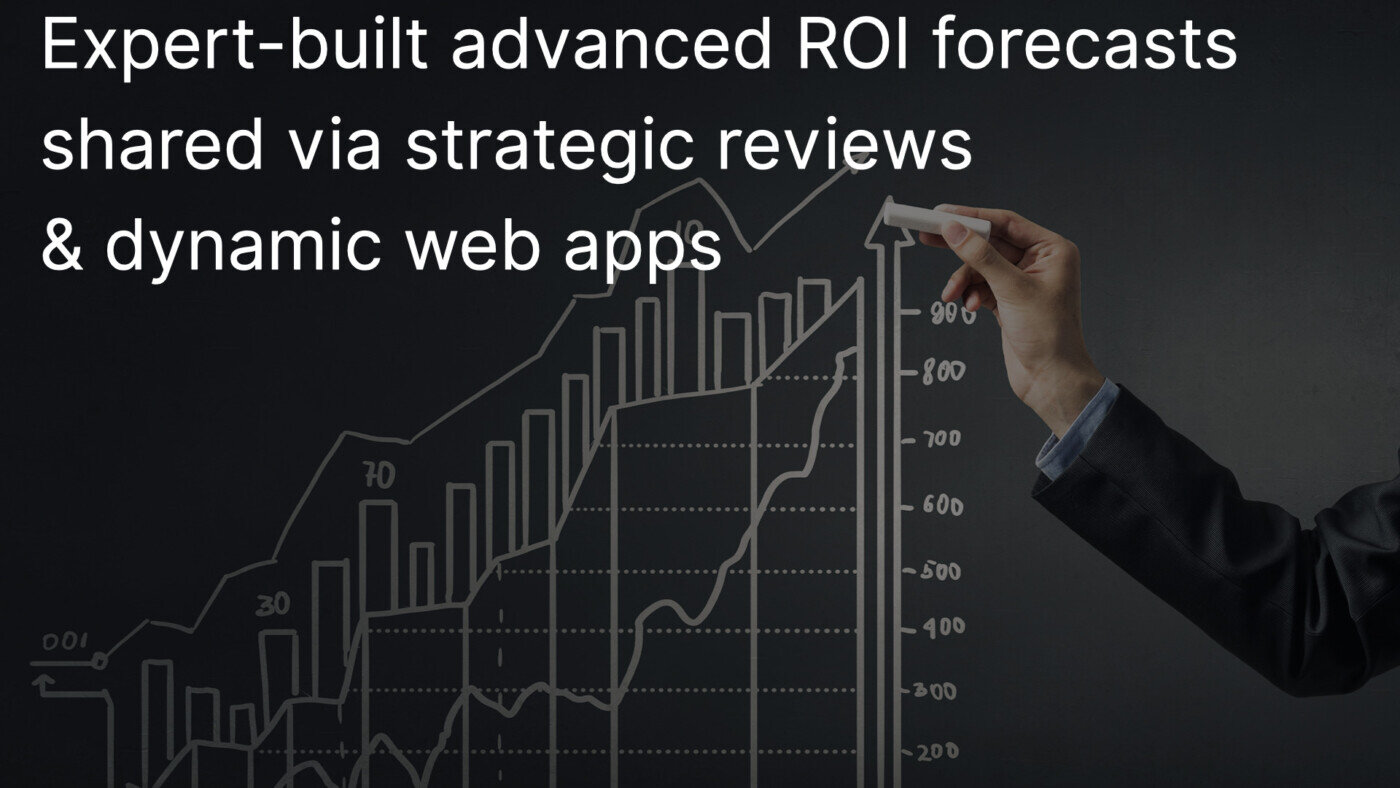 YakData Expert-built advanced ROI forecasts shared via strategic reviews and dynamic web apps